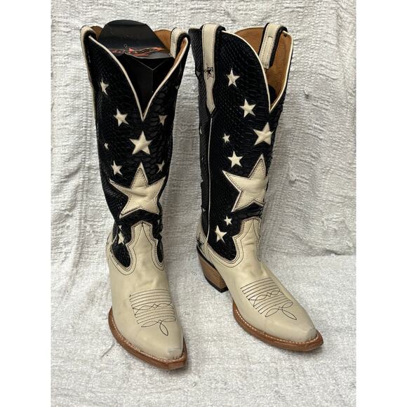freebird Shoes - Freebird Women's Starzz Black Leather Western Boots Size 6 NIB #59590